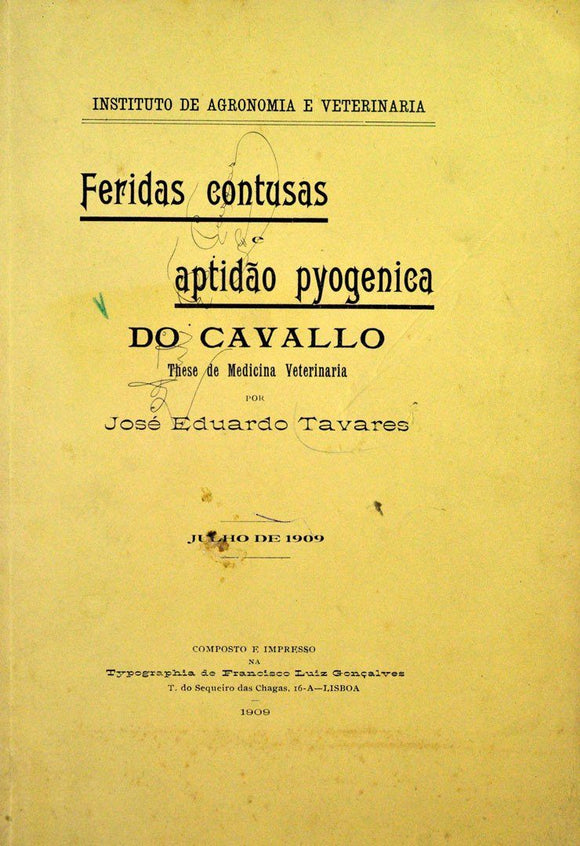 Livro - FERIDAS CONTUSAS E APTIDÃO PIOGÉNICA DO CAVALO