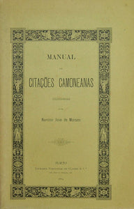 Livro - MANUAL DE CITAÇÕES CAMONEANAS