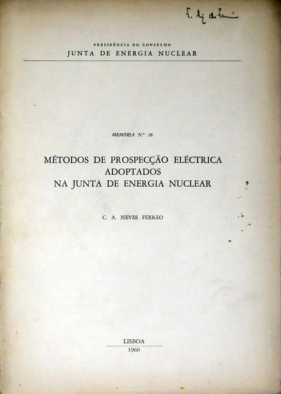 Livro - MÉTODOS DE PROSPECÇÃO ELÉCTRICA ADOPTADOS NA JUNTA DE ENERGIA NUCLEAR