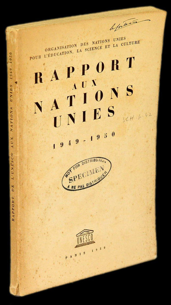 Livro - RAPPORT AUX NATIONS UNIES 1949-1950