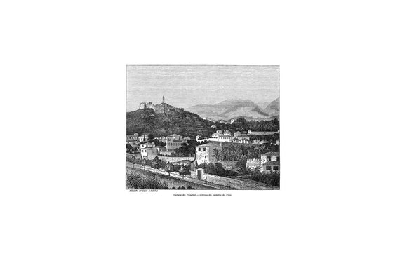 Reprodução De Gravura - (FUNCHAL)-Cidade-do-Funchal---colina-do-castelo-do-Pico