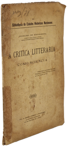 Crítica Literária como ciência (A) Livro Loja da In-Libris   