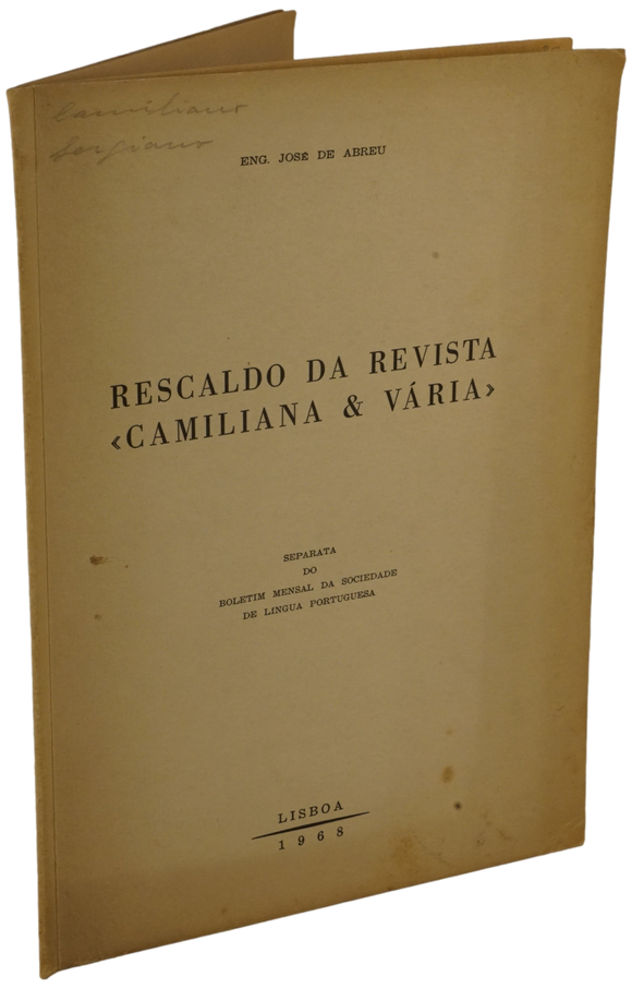 Rescaldo da revista “Camiliana & Vária”