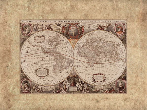 MAPA MUNDI / Planisfério —  Séc. XVIII