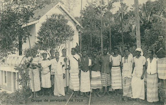 S. Tomé e Príncipe — Grupo de serviçais de roça