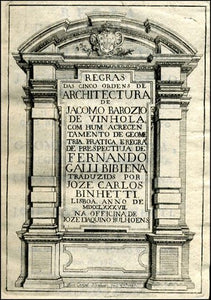 Regras das cinco ordens de arquitectura — Vinhola - 1787