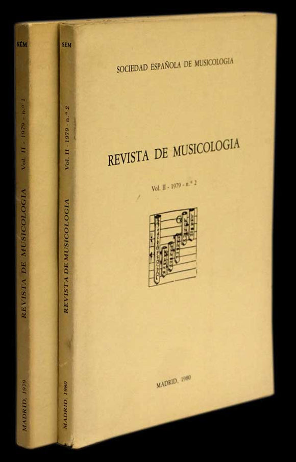 Revista de musicologia (VOL. II Nº 1 e 2) Livro Loja da In-Libris   