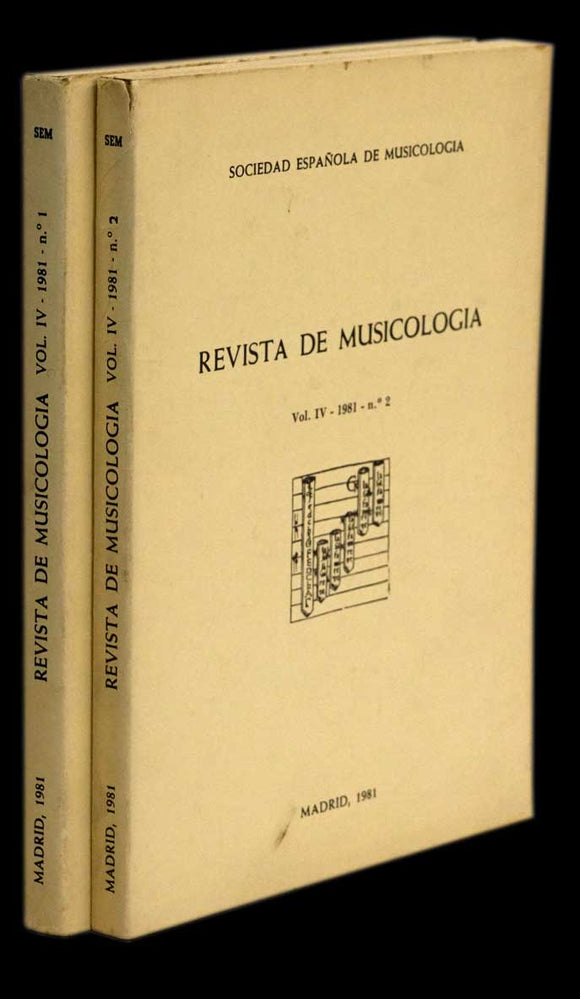 Revista de musicologia(VOL. IV Nº 1 e 2) - Loja da In-Libris