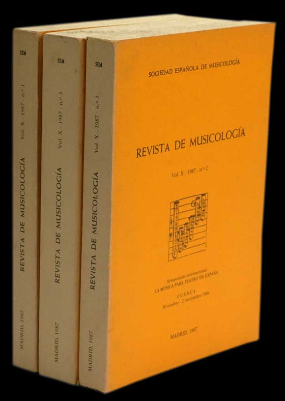 REVISTA DE MUSICOLOGIA (VOL. X Nº 1,  2 e 3) - Loja da In-Libris