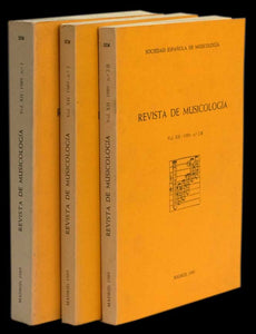 REVISTA DE MUSICOLOGIA (VOL. XII Nº 1,  2 e 3) - Loja da In-Libris