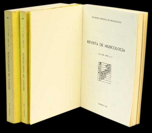 Revista de musicologia (VOL. XIII Nº 1,  2 e 3) Livro Loja da In-Libris   