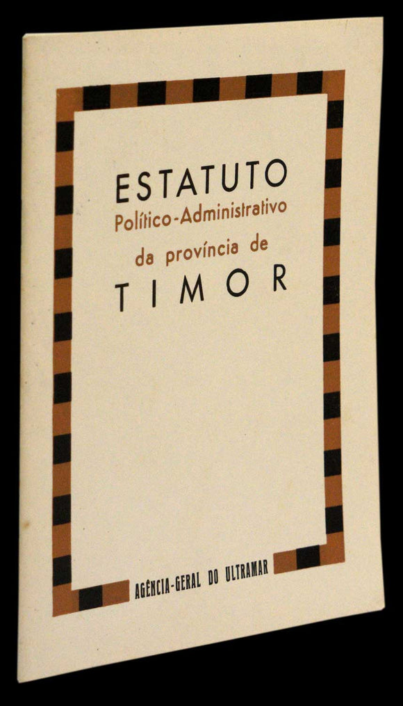 Estatuto político-administrativo da província de Timor Livro Loja da In-Libris   