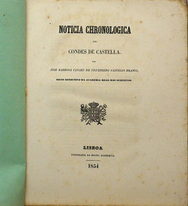 Notícia cronológica dos condes de Castela Livro Loja da In-Libris   