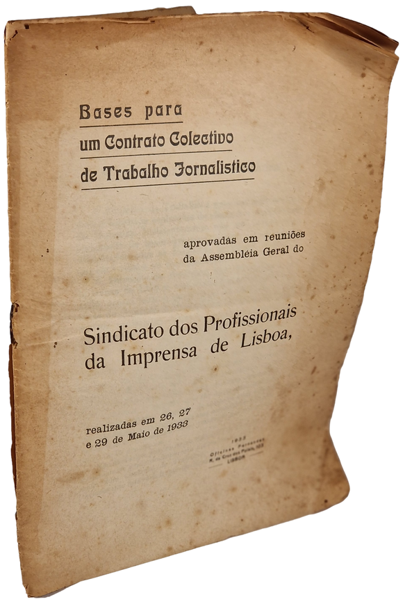 Bases para o contrato de trabalho jornalístico Livro Loja da In-Libris   