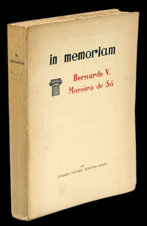 IN MEMORIAM — BERNARDO V. MOREIRA DE SÁ - Loja da In-Libris
