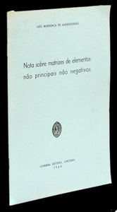 NOTA SOBRE MATRIZES DE ELEMENTOS NÃO PRINCIPAIS NÃO NEGATIVOS Livro Loja da In-Libris   