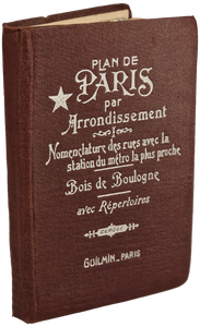 Plan de Paris par arrondissement. Nomenclature des rues