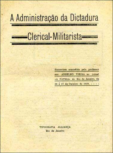 Administração da ditadura clerical-militarista (A) Livro ********************   