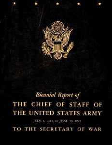Livro - BIENNIAL REPORT OF THE CHIEF OF STAFF OF THE UNITED STATES ARMY
