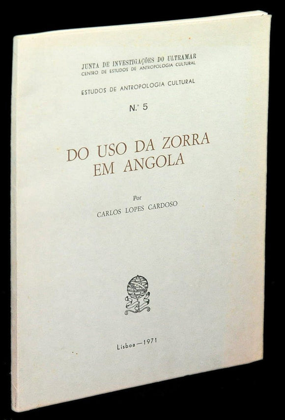 Livro - DO USO DA ZORRA EM ANGOLA