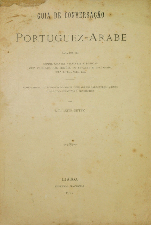 Livro - GUIA DE CONVERSAÇÃO PORTUGUÊS-ÁRABE