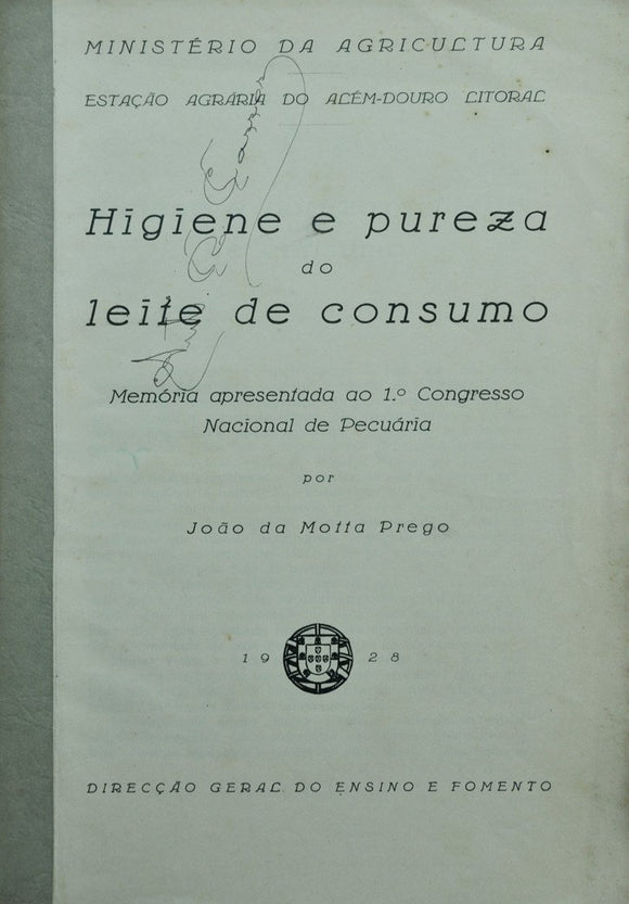 Livro - HIGIENE E PUREZA DO LEITE DE CONSUMO