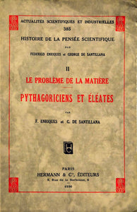 Livro - HISTOIRE DE LA PENSÉE SCIENTIFIQUE (II - LE PROBLÈME DE LA MATIÈRE PYTHAGORICIENS ET ÉLÉATES)