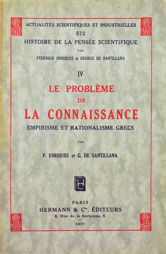 Livro - HISTOIRE DE LA PENSÉE SCIENTIFIQUE (IV - LE PROBLÈME DE LA CONNAISSANCE)