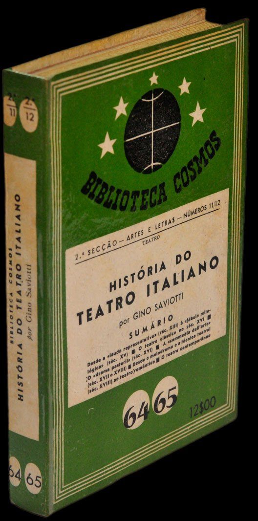 HISTÓRIA DO TEATRO ITALIANO Livro ********************   