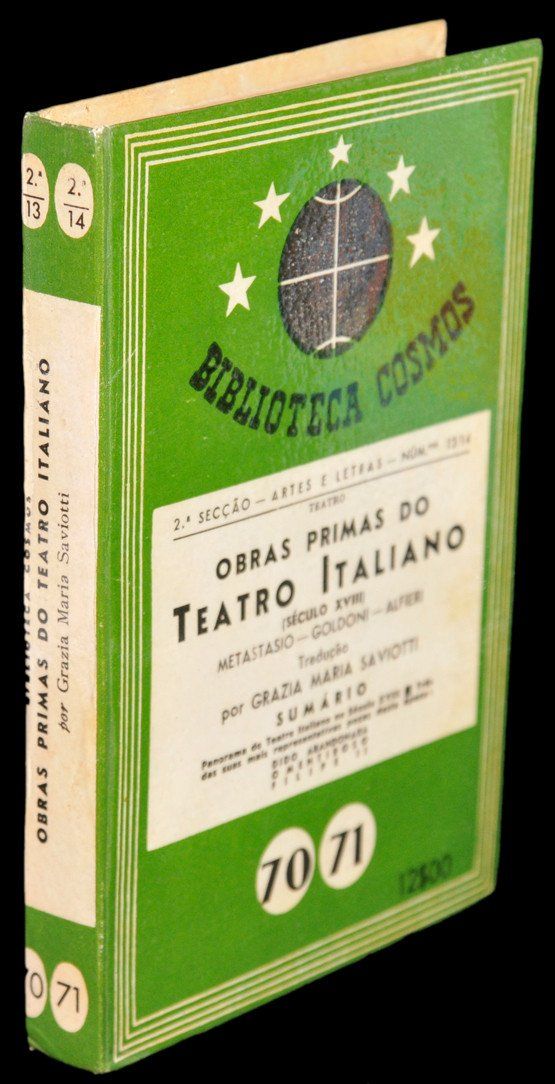 OBRAS PRIMAS DO TEATRO ITALIANO (Século XVIII) Livro ********************   