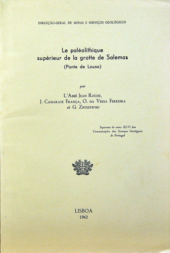 Livro - PALÉOLITHIQUE SUPÉRIEUR DE LA GROTTE DE SALEMAS (PONTE DE LOUSA)