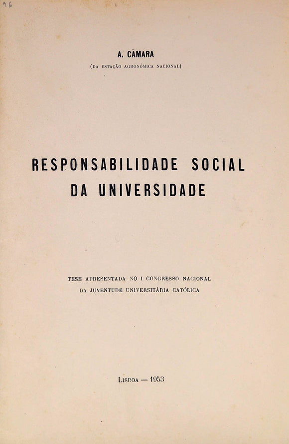 Livro - RESPONSABILIDADE SOCIAL DA UNIVERSIDADE