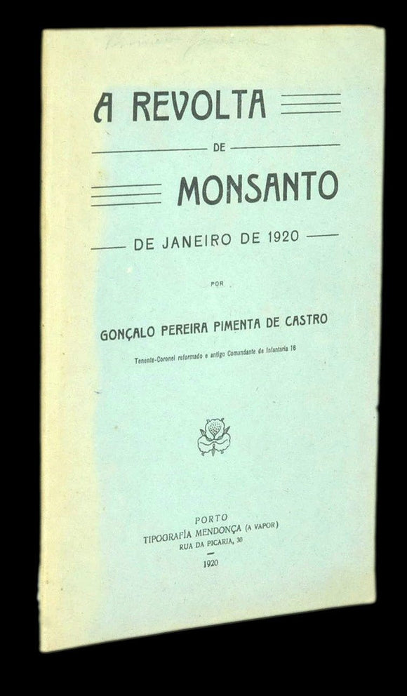 REVOLTA DE MONSANTO DE JANEIRO DE 1920 Livro Loja da In-Libris   