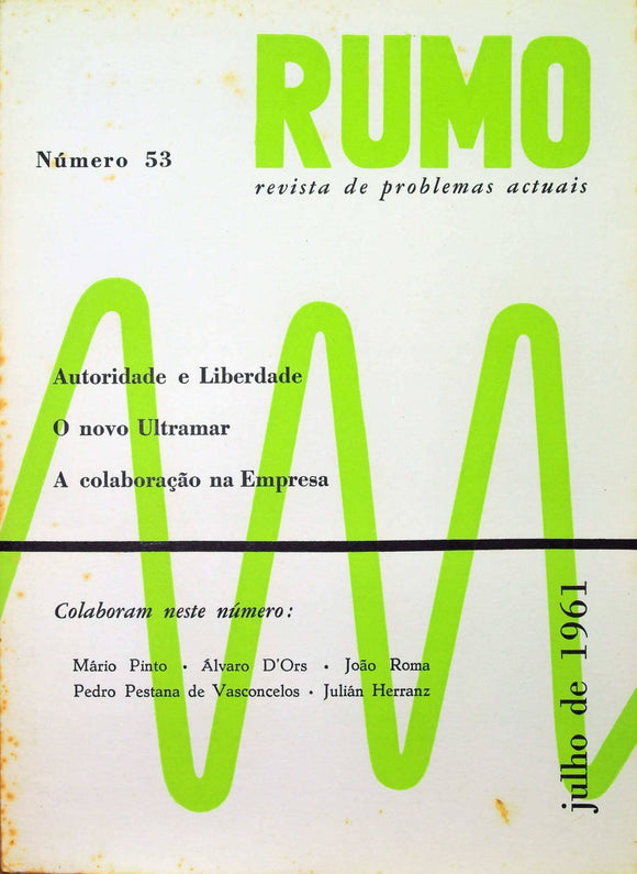 Livro - RUMO (nº 53 De Julho De 1961)