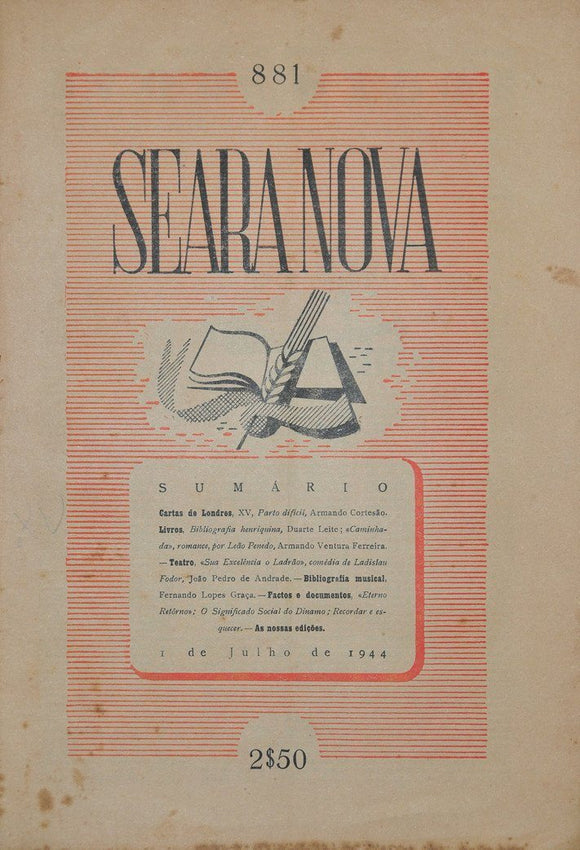 Livro - SEARA NOVA (nº881)
