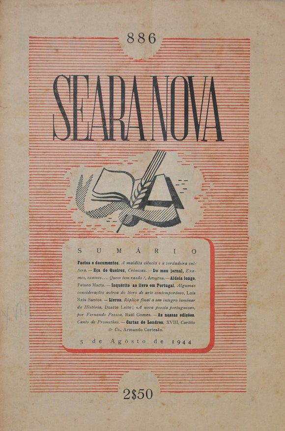 Livro - SEARA NOVA (nº886)