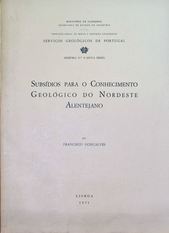 Livro - SUBSÍDIOS PARA O CONHECIMENTO GEOLÓGICO DO NORDESTE ALENTEJANO