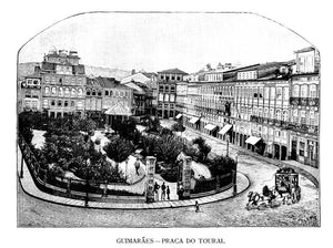 (GUIMARAES) Praça-do-Toural Reprodução de Gravura ********************   