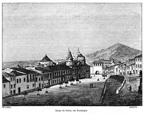 (PORTALEGRE)Largo-do-Corro Reprodução de Gravura ********************   